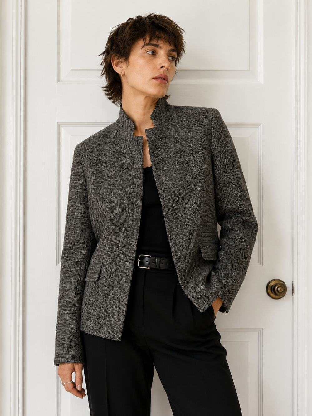 Max Mara Made in Italy Virgin Wool Structured Blazer Jacket ✨